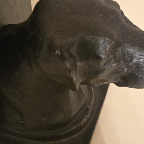 Vintage Dog Bookends Labrador Retriever Heavy Metal Bronze Tone - Picture 10 of 12